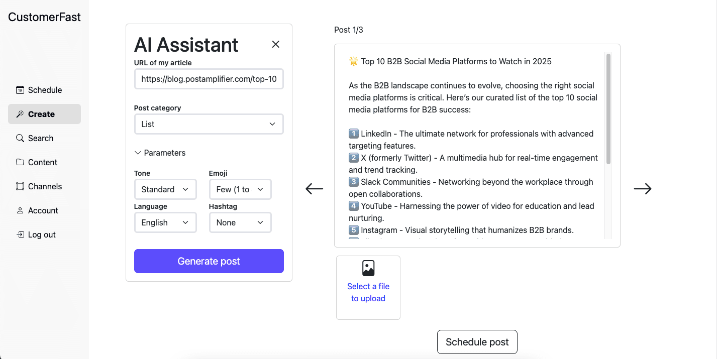 Post Amplifier Screenshot